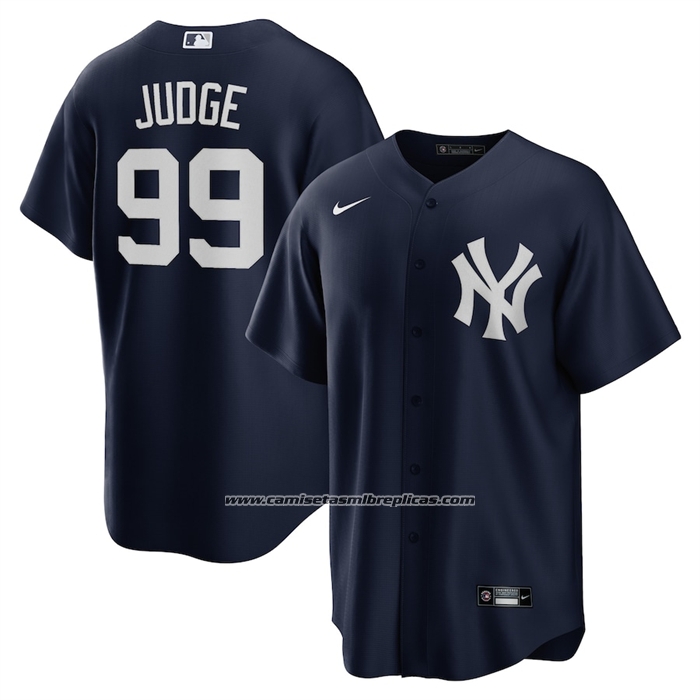 Camiseta Beisbol Hombre New York Yankees Aaron Judge 2020 Spring Training Replica Azul